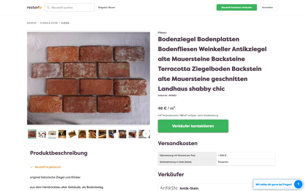 Restado – Baustoffe kaufen und verkaufen